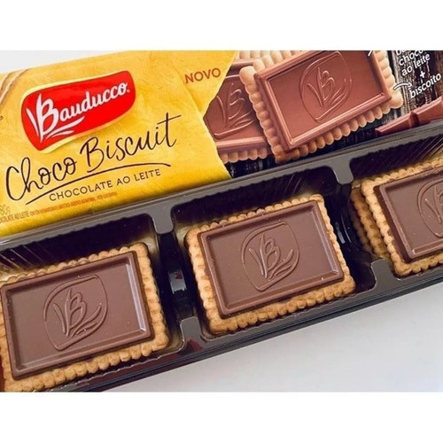 Biscoito Choco Biscuit Bauducco Ao Leite Bolacha 80g