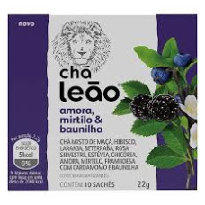 Cha Misto Amora, Mirtilo e Baunilha Leao 10 saches