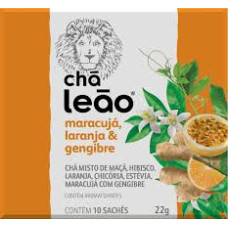 Cha Misto Maracuja, Laranja e Gengibre Leao 10 saches
