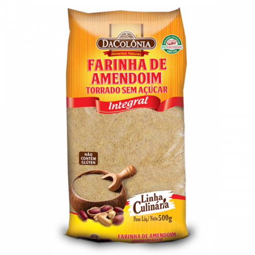 Farinha de Amendoim Torrado Sem Acucar 500g