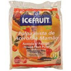 Polpa De Acerola E Mamao Icefruit - 4 Unidades 400g